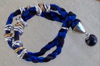 Bracciale Double blu/nero